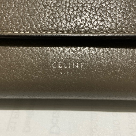 Céline VGUC Pebbled Grey Leather Continental Wallet $970 Retail - Picture 3 of 15